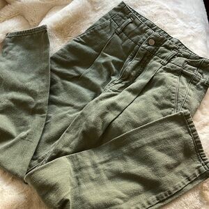 Green cargo jeans